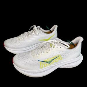 Hoka One One Mach 6 White Nimbus Cloud Shoes Mens Size 9D Mesh Running CLEAN